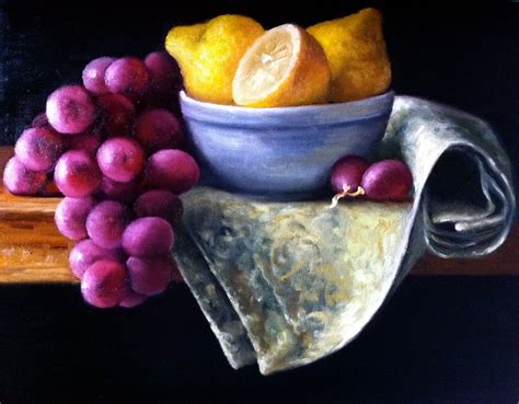 Symposium Oil On Canvas 11 X14 Dan Petrov Still Life Fruit