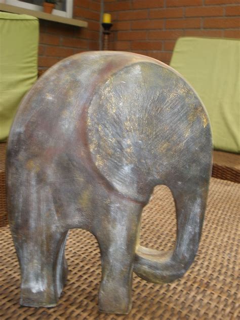 Elefante Met Lico Pintado Por Ana Mar A Zamorano P Jaros De Cer Mica