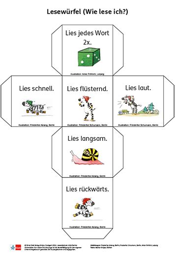 Spielerische Leseförderung Lesen üben mit dem Lesewürfel