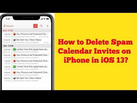 How To Delete Spam Calendar Invites Or Appointments On Iphone After Ios