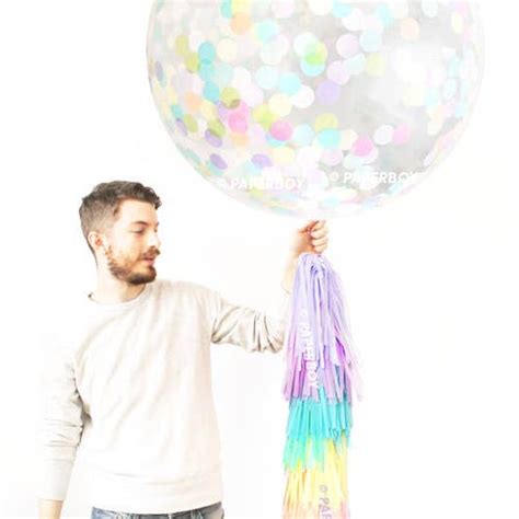 Giant Confetti Balloon Jumbo Balloon Tassel Birthday Etsy