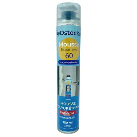 Mousse expansive pistolable 750ml Extérieur et intérieur