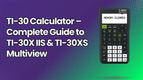 how to use ti-30xs calculator