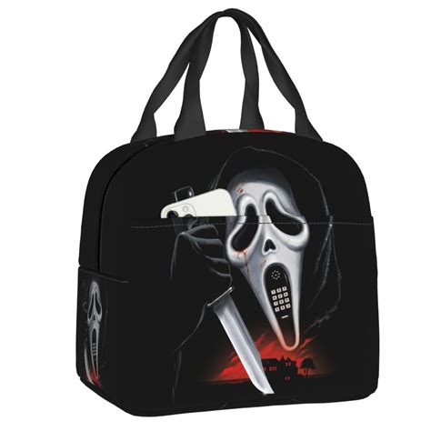 Horror Movie Scream Lunch Bag For Women Halloween Killer Portable