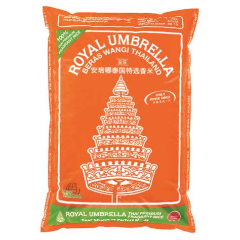 Royal Umbrella Thai Fragrant Rice 5kg Beras Wangi Beras Thailand