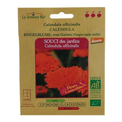 Graines Bio Souci Des Jardins Calendula