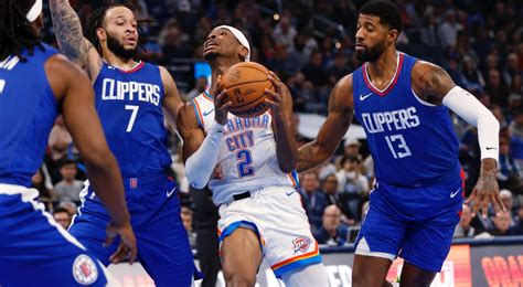 Gilgeous Alexander Scores 31 As Thunder End Clippers Nine Game Win Streak