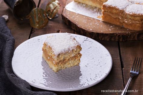 Bolo De Coco Doce De Leite Gostoso E Super Molhadinho