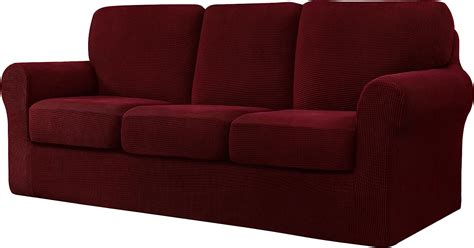 Chun Yi 7 Pieces Stretch Sofa Cover 3 Seater With Three Separate