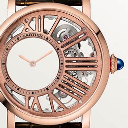 Crwhro Montre Squelette Rotonde De Cartier Avec Affichage