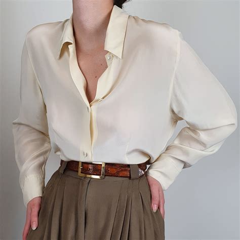 Vintage Silk Blouse Cream