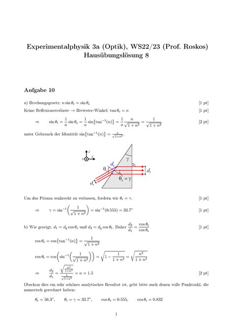 Hausuebung 08 Lsg Experimentalphysik 3a Optik WS22 23 Prof