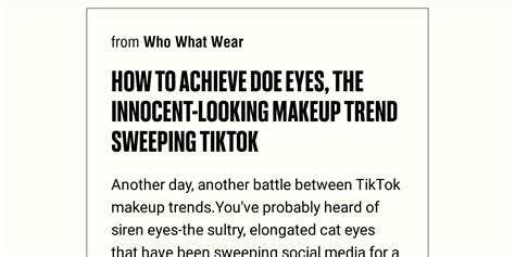 How To Achieve Doe Eyes The Innocent Looking Makeup Trend Sweeping