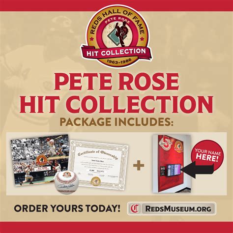 Pete Rose Hit Collection | Reds Hall of Fame | Cincinnati Reds