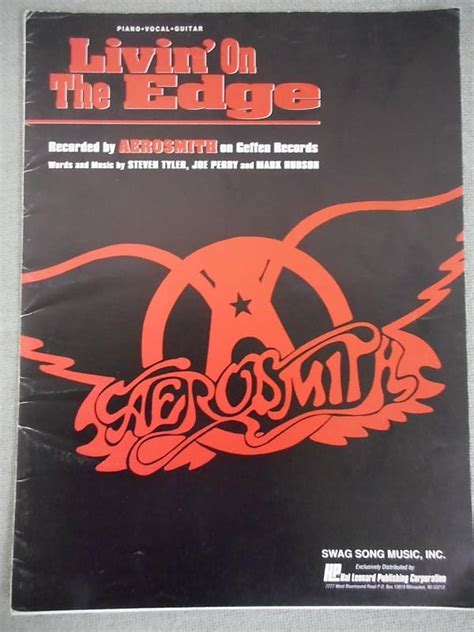 Aerosmith Livin On The Edge Sheet Music 1992 Reverb