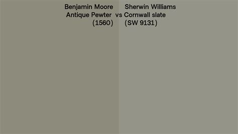 Benjamin Moore Antique Pewter Vs Sherwin Williams Cornwall Slate