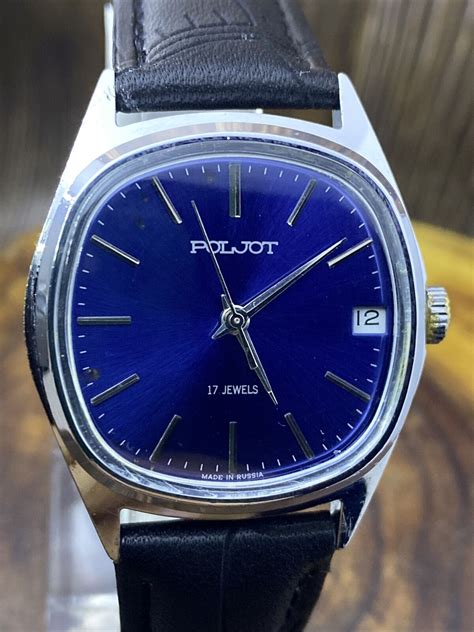 Poljot H Vintage Soviet Mechanical Wristwatch Jewels Ussr