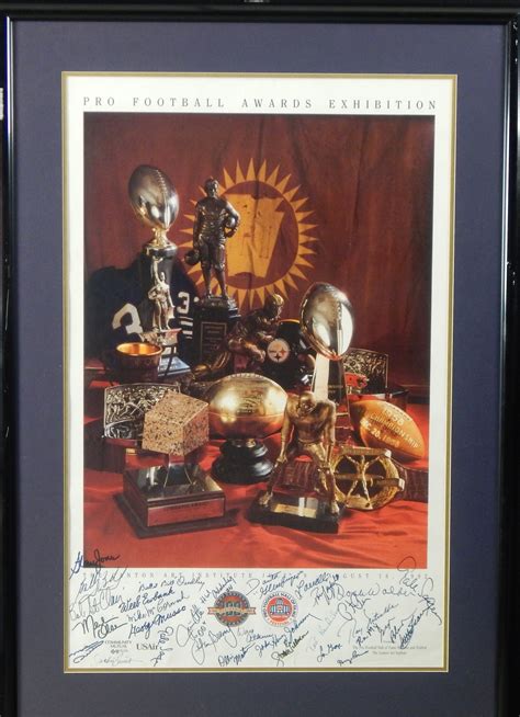 Pro Football Hall Of Fame Signed Poster 30 Signatures