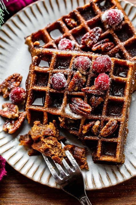 Gingerbread Waffles Recipe Sally S Baking Addiction Winter Breakfast