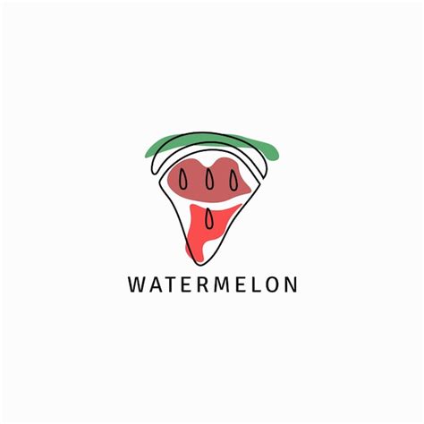 Premium Vector Minimalistic Slice Of Watermelon Logo