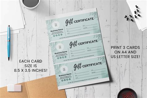 Editable Gift Certificate Template | SnapyBiz