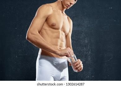 Pumped Male Athlete Muscular Naked Torso Stock Photo Edit Now