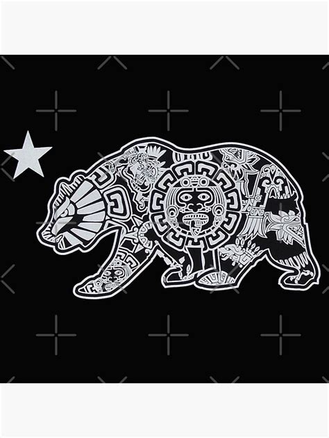 Aztec California Bear Art Print For Sale By Getright209 Redbubble