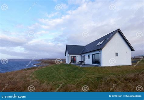 Scottish Highland Home. stock image. Image of walls, coast - 53954531