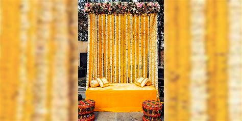 Alluring Floral Decor Haldi Setup Floral Party Decorations In Delhi