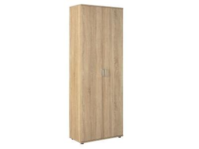 Armoire de rangement 2 portes bois chêne clair Konati Armoire Achat