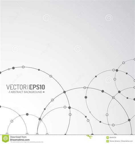 Vector Technology Concept Illustration Connected Lines And Dots