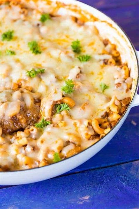 Sloppy Joe Mac And Cheese Skillet The Kitchen Magpie