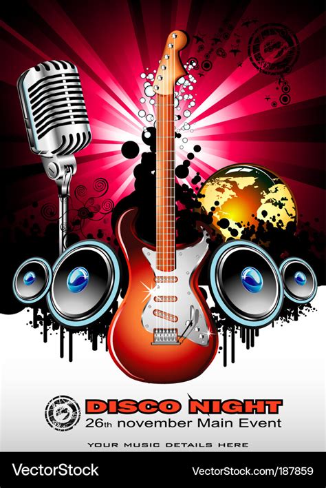 Global music event background Royalty Free Vector Image