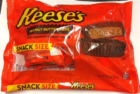 Reeses Peanut Butter Cups Snack Size Milk Chocolate 10 5oz 297g Reese S