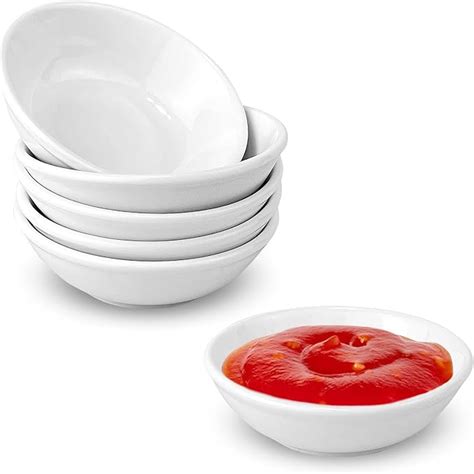 Amazon Guyuyii Sauce Bowls Set 1 2 Oz 6 Pack White Ceramic