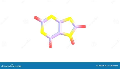 Purine Molecular Structure Isolated on White Stock Illustration ...