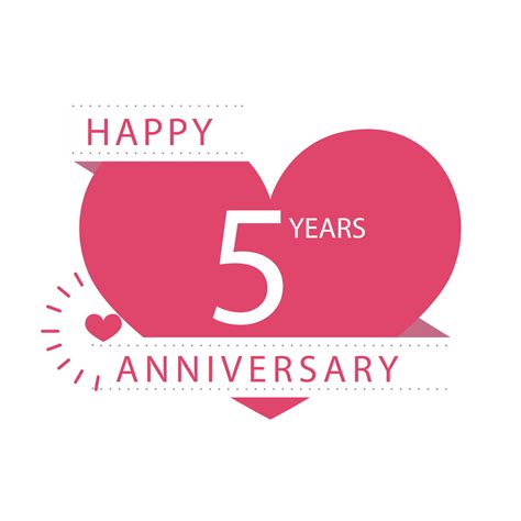 Happy Five Years Anniversary Love Celebration Vector 24506158 Vector Art at Vecteezy