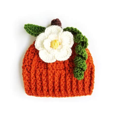 Crochet Pumpkin Hat, Baby Pumpkin Hat, Newborn Pumpkin Hat, Fall Photo ...