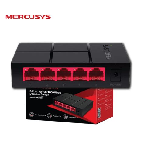 MERCUSYS SWITCH ETHERNET 5 PUERTOS ESCRITORIO GIGAPORT 10 100 1000MBPS