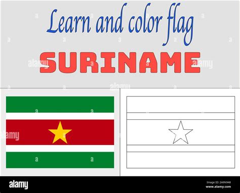 Flag Suriname National Country Symbol Stock Vector Images Alamy