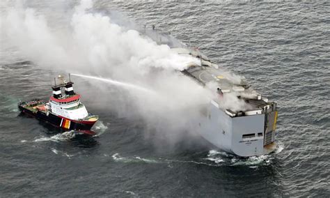 EV Aboard Car Transport Ship Ignites Fire At Sea