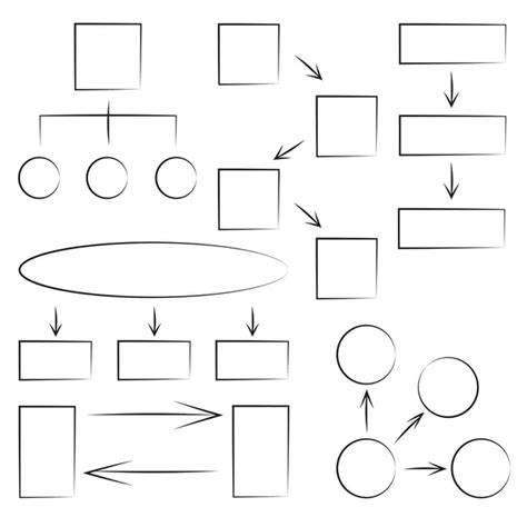 Flowchart With Drawings Stock Photos Royalty Free Flowchart With