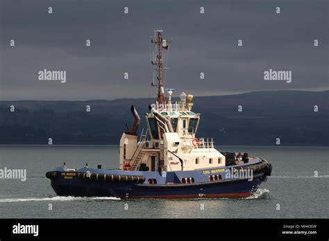 Cms Warrior One Of Clyde Marine Services Fleet Of Tug Boats On Task