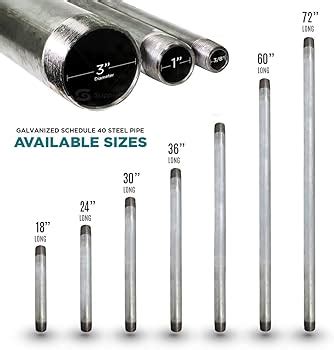 1 2 X 60 Galvanized Steel Pipe PIPE DECOR 54 OFF