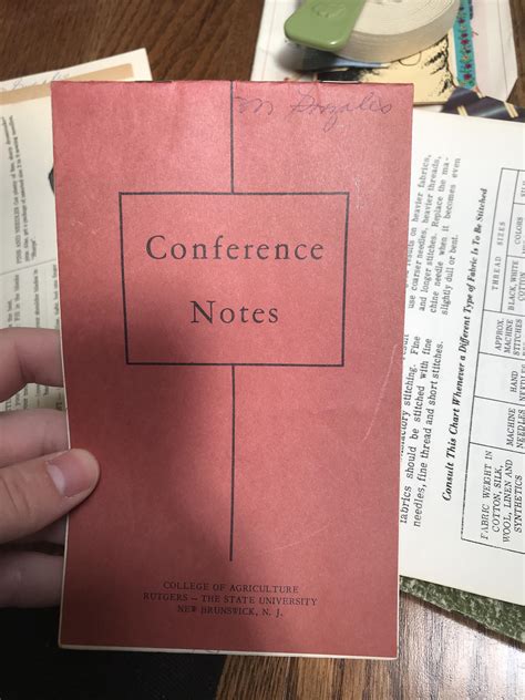 Found old sewing kit from woman who went to rutgers for sewing classes