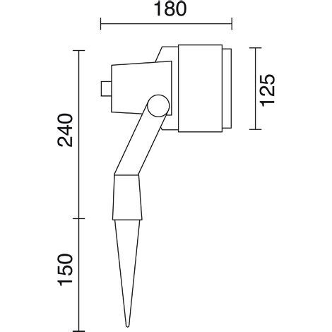 Projecteurs Projecteur Base Piquet Tilt SPARK No Grid IP65 E27 75W