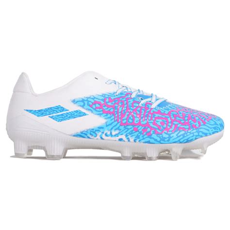 Sepatu Bola Mills Triton Genome Prime FG White Ocean Blue Pink