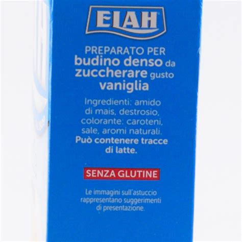 Elah Preparato Per Budino Denso Gusto Vaniglia Da Zuccherare G