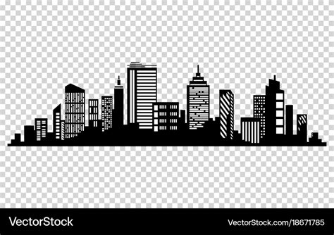 City silhouette Royalty Free Vector Image - VectorStock