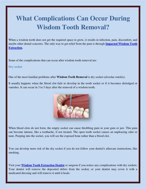 PPT - What Complications Can Occur During Wisdom Tooth Removal? PowerPoint Presentation - ID ...